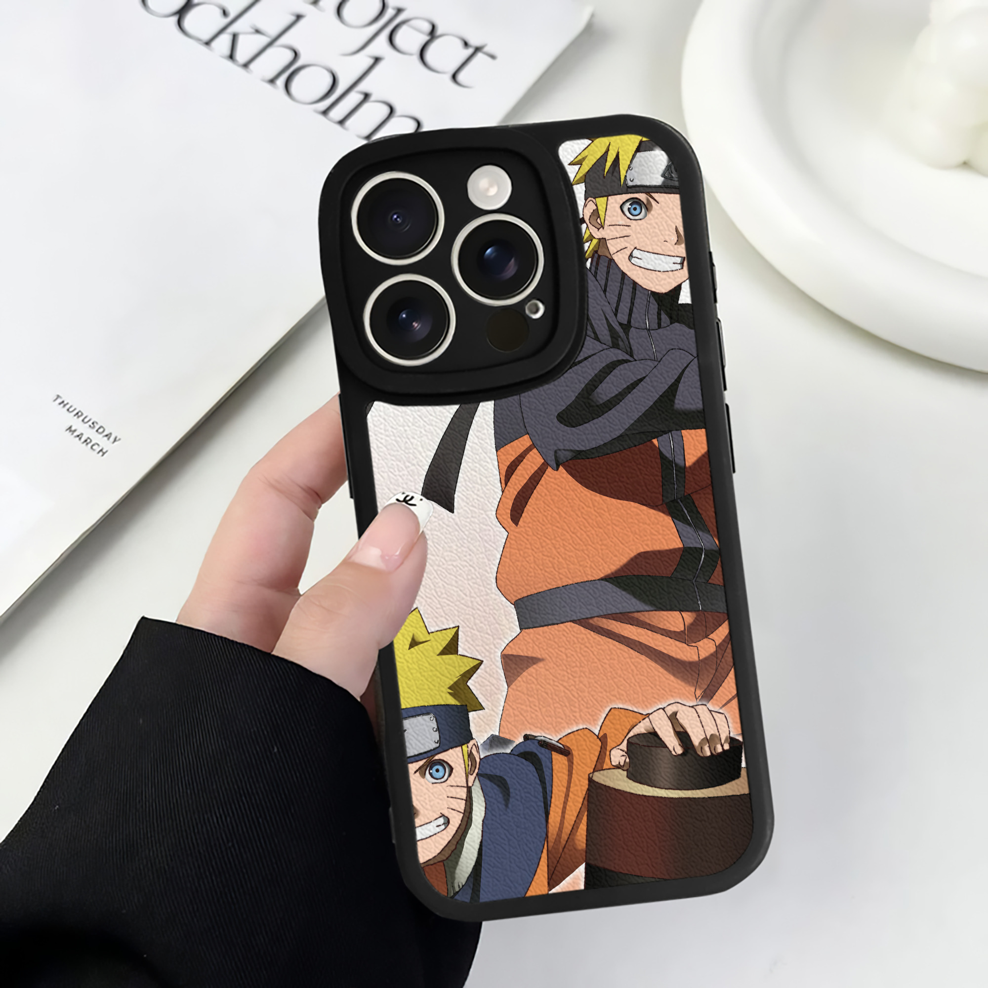 （画像用） NARUTO -ナルト- NARUTO -ナルト- 疾風伝 【iPhone 16シリーズ対応】シリコンスマホケース（レザー調） 材質：シリコン